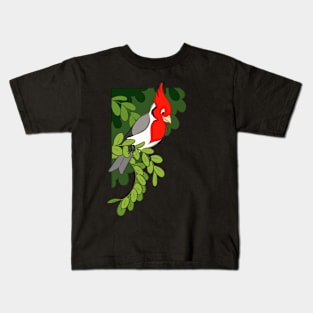 Hawaiian birds 3 - Red-crested cardinal Kids T-Shirt